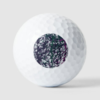 Purple, Green, Pink, Marble Artwork Golfball