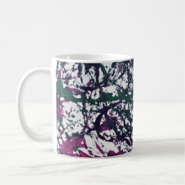 Purple, Green, Pink, Marble Artwork Kaffeetasse