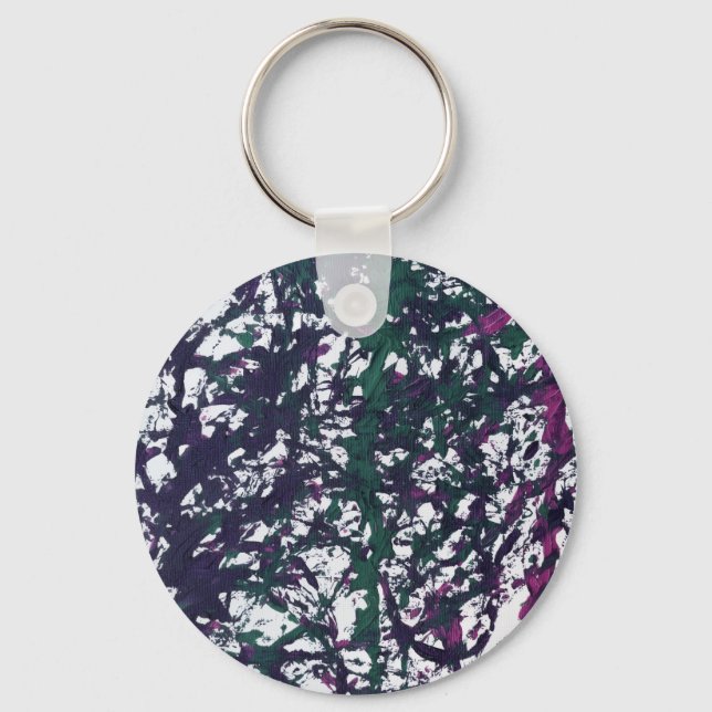 Purple, Green, Pink, Marble Artwork Schlüsselanhänger (Vorderseite)