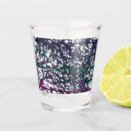 Purple, Green, Pink, Marble Artwork Schnapsglas
