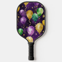 PURPLE GREEN YELLOW MARDI GRAS BALLOONS PICKLEBALL SCHLÄGER