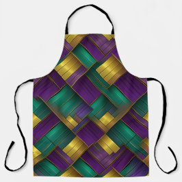 PURPLE GREEN YELLOW MARDI GRAS WEAVE PATTERN SCHÜRZE