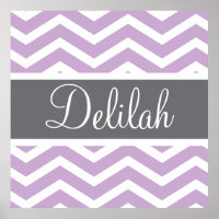Purple Grey Gray Chevron Custom