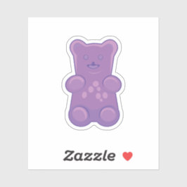 purple gummy bear aufkleber