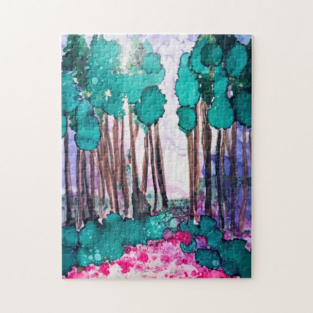 Purple Haze with Pines Puzzle (Vertikal)