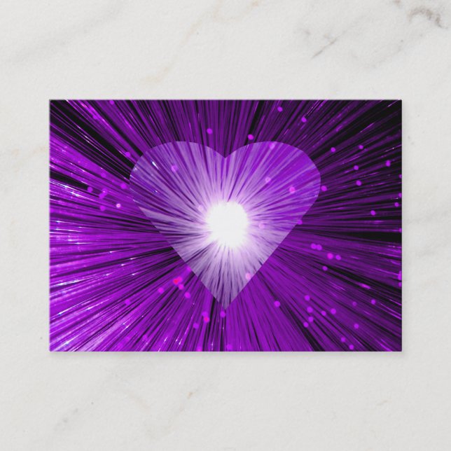 Purple Heart carte de visite noir chubby (Devant)