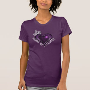 Purple Heart d'un T-shirt de danseur de Clogger