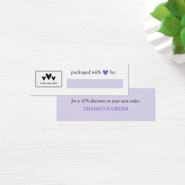 Purple Heart Emballé Avec Amour Ajouter Logo (Bureau)