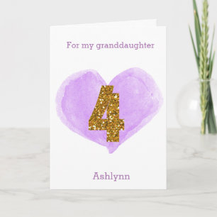 Purple Heart Gold Parties scintillant 4e carte d'a