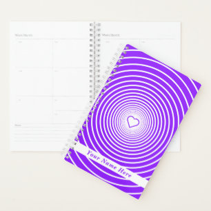 Purple Heart Planner Texte et couleurs personnalis