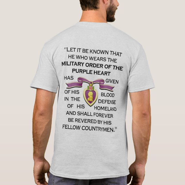 "PURPLE HEART QUOTE" T-Shirt (Rückseite)