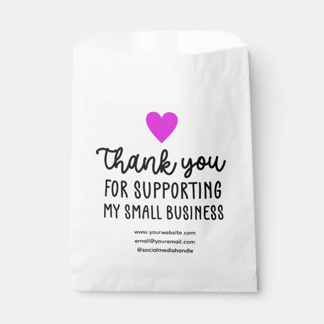 Purple Heart Thank You Supporting Small Business Geschenktütchen (Vorderseite)
