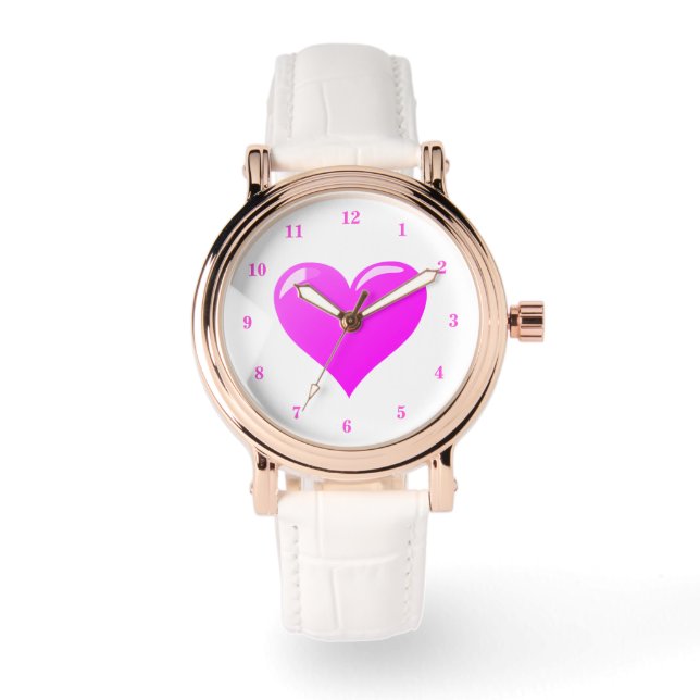 Purple Heart Watch - Love Armbanduhr (Vorderseite)