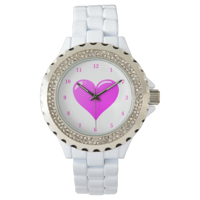 Purple Heart Watch - Love Armbanduhr (Vorderseite)