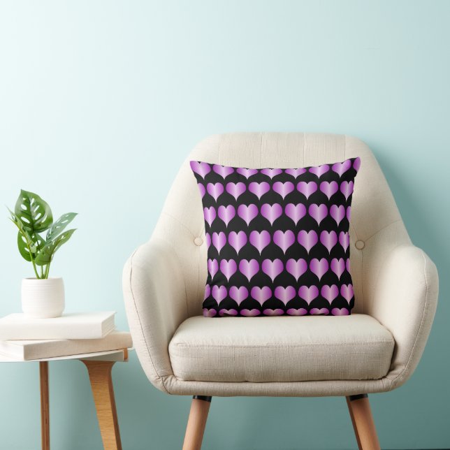 Purple-Hearts-Design Kissen (Stuhl )