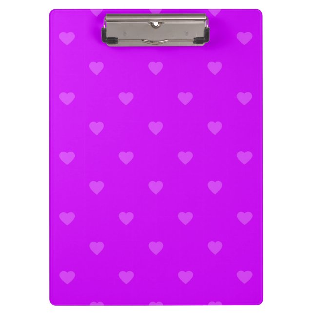 Purple hearts pattern klemmbrett (Vorderseite)