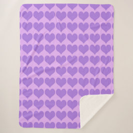 Purple Hearts Seamless Pattern Sherpadecke