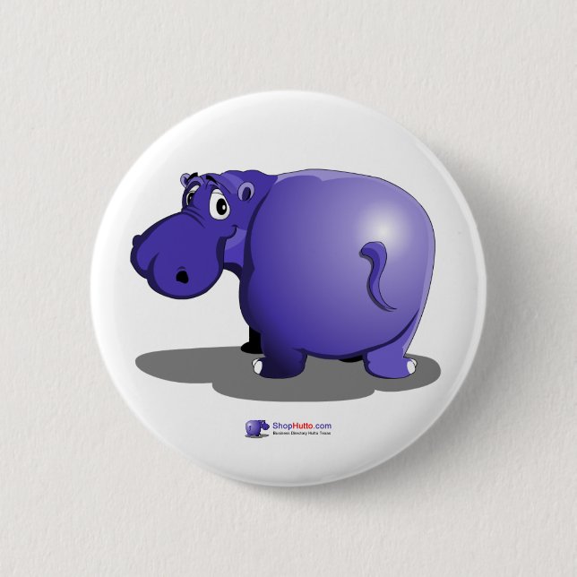 Purple Hippo Button (Vorderseite)