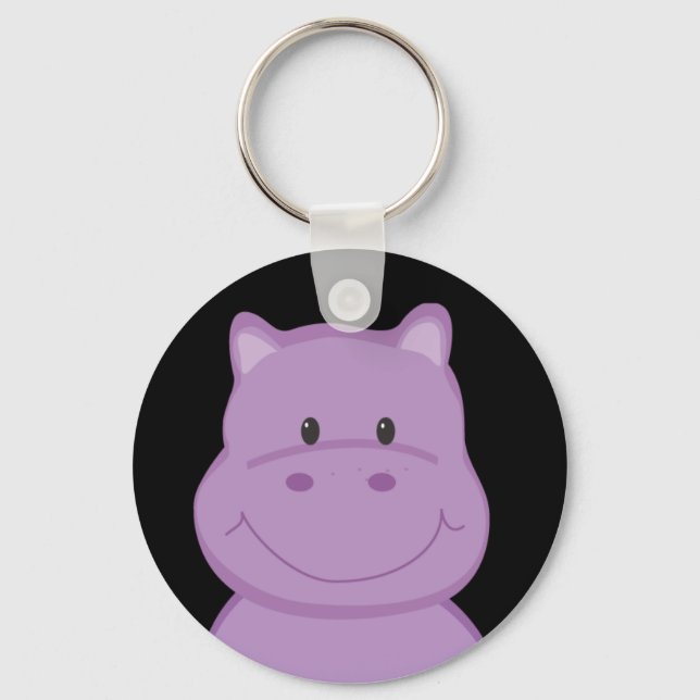 Purple Hippo Keychain Schlüsselanhänger (Vorderseite)