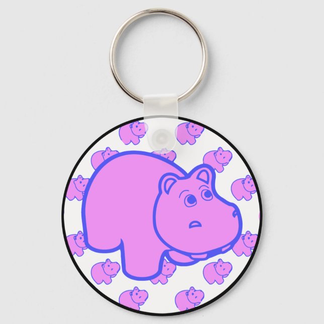 Purple Hippo Schlüsselanhänger (Vorderseite)