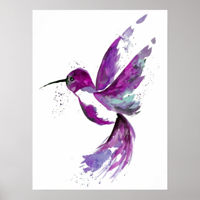 Purple Hummingbird Poster (Vorne)