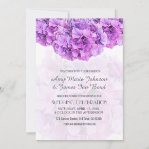 Purple hydrangea invitations de mariage hydrangea4