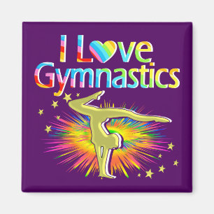 PURPLE I ADORE GYMNASTICS MAGNET