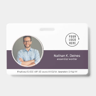 Purple ID Mitarbeiter-Foto-ID Unternehmenssicher Ausweis