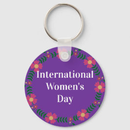 Purple International Womens Day Schlüsselanhänger