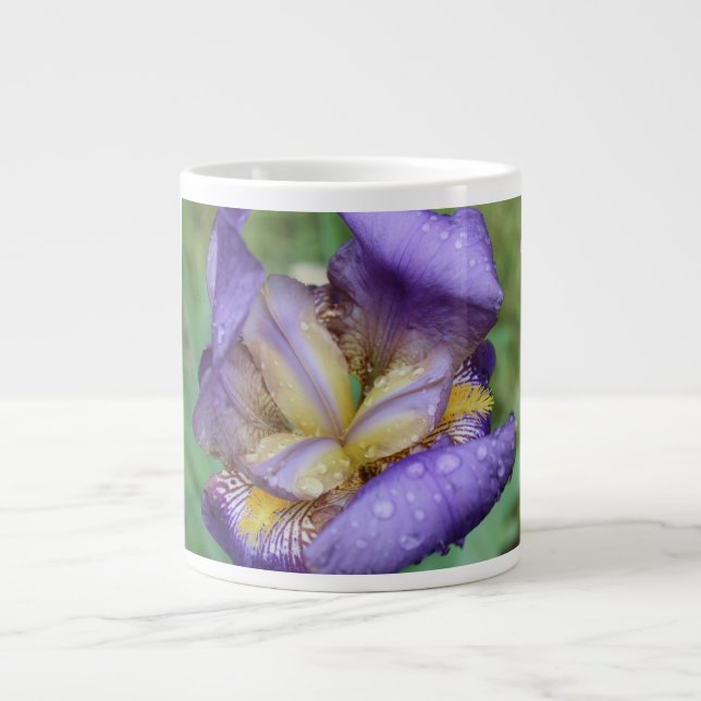 Purple Iris (Iris Germanica) Jumbo-Tasse (Vorderseite)