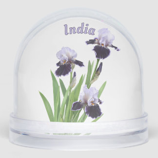 Purple Iris Trio Botanical Floral Art Personalized