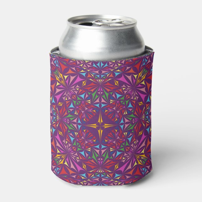 Purple Kaleidoscope Ornate Pattern Dosenkühler (Kanne Vorderseite)