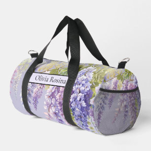 Purple Lavendel Aquarellblume Duffle Bag