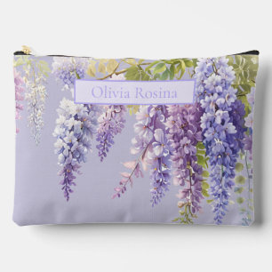 Purple Lavendel Aquarellblume Zubehörtasche