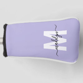 Purple Lavender Initial Name Monogram Golf Headcover