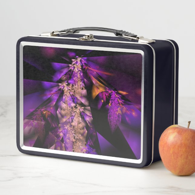 Purple leaves metall brotdose (Beispiel)