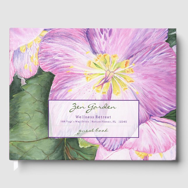 Purple Lenten Rose Floral Vacation Rental Gästebuch (Vorderseite)