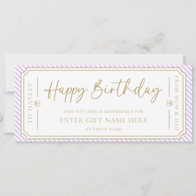 Purple Lilac Bonne Carte cadeau d'anniversaire (Devant)