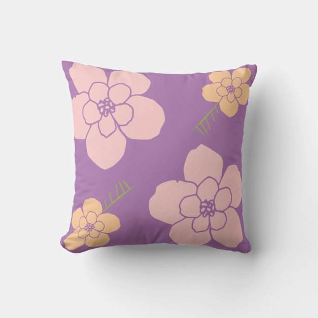Purple Lilac Flowers Kissen (Vorderseite)