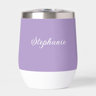 Purple Lilac Nom Moderne Élégant Monogramme Boho