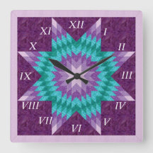 Purple Lone Star Quilt Design