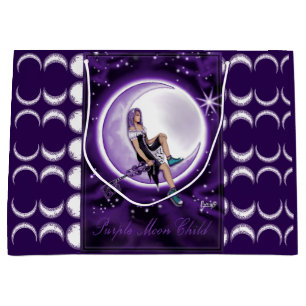Purple Lune Enfant Grand Sac Cadeau
