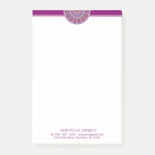 Purple Mandala Professional Modern Post-it® Notes