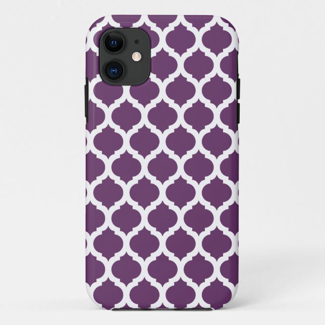 Purple Marocain Motif iPhone 5 Coque (Dos)
