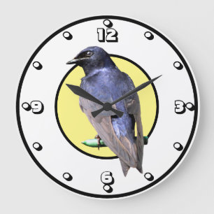 Purple Martin Große Wanduhr