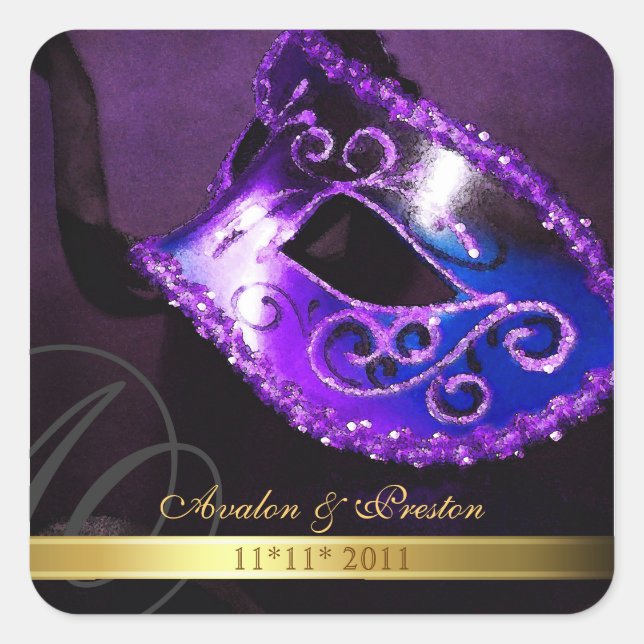 Purple Masquerade Swirl Enregistrer le sticker de  (Devant)