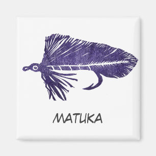 "Purple Matuka" Flyfish Art Magnet