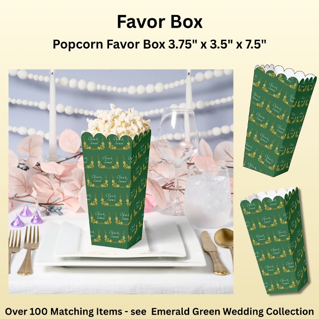Purple Mauve Emerald Green & Gold Wedding Suite Geschenkschachtel (Von Creator hochgeladen)