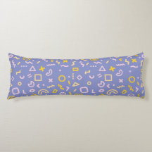 Purple Memphis Pattern Body Pillow
