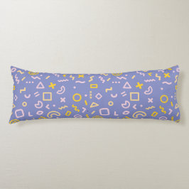 Purple Memphis Pattern Body Pillow Seitenschläferkissen